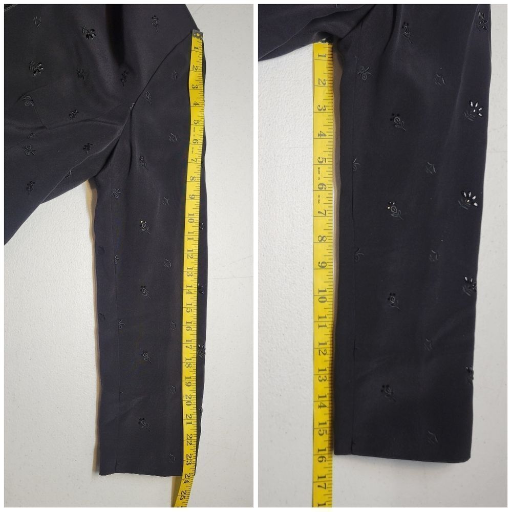 Preston & York Silk Black Embellished Women's Blazer Zipper Jacket - Picture 12 of 12